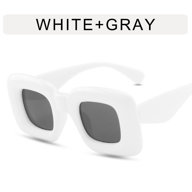 Wholesale Square Inflatable Candy Color PC Sunglasses